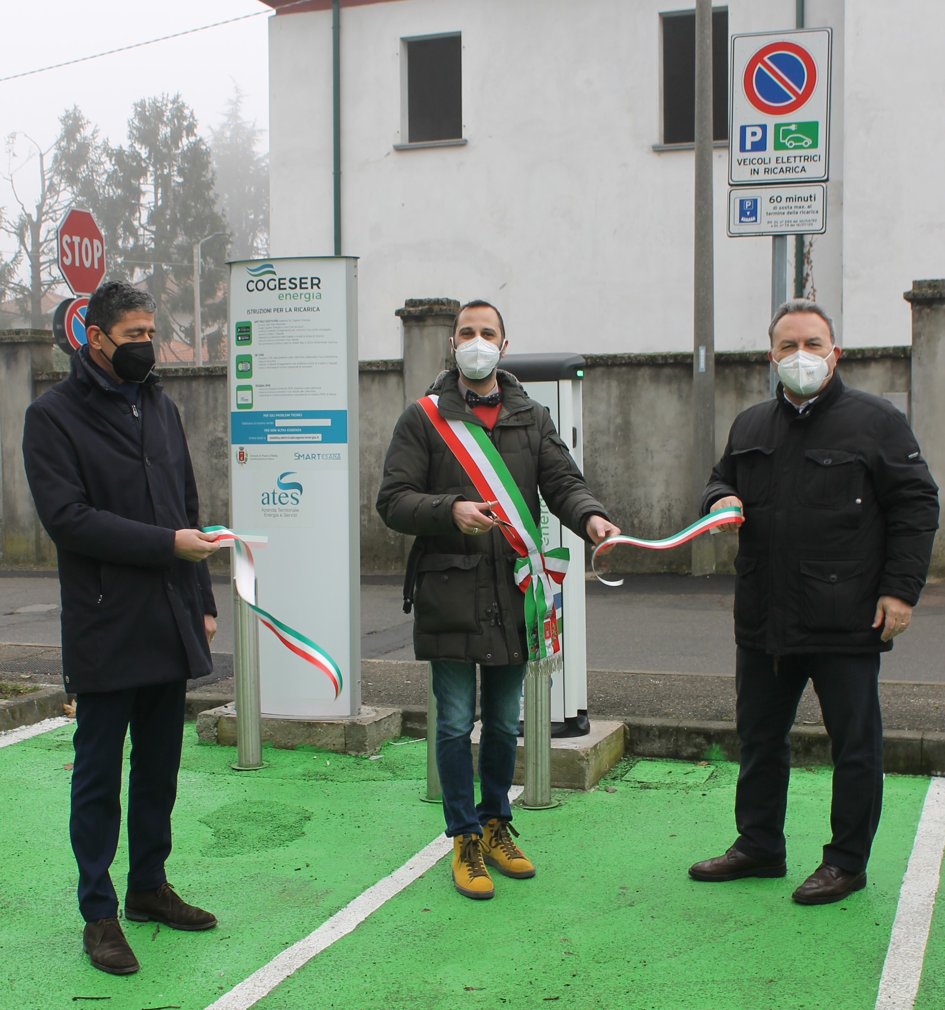 Inaugurata la colonnina di ricarica elettrica a Pozzo d’Adda!