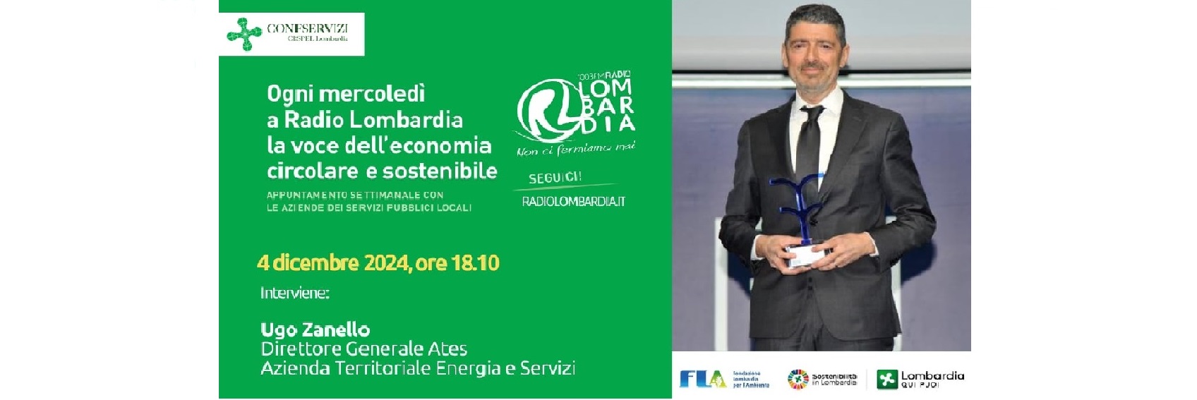 Il nostro Direttore Generale in diretta a Radio Lombardia
