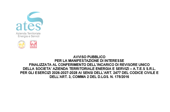 Avviso pubblico per la manifestazione di interesse finalizzata al conferimento dell’incarico di Revisore Unico